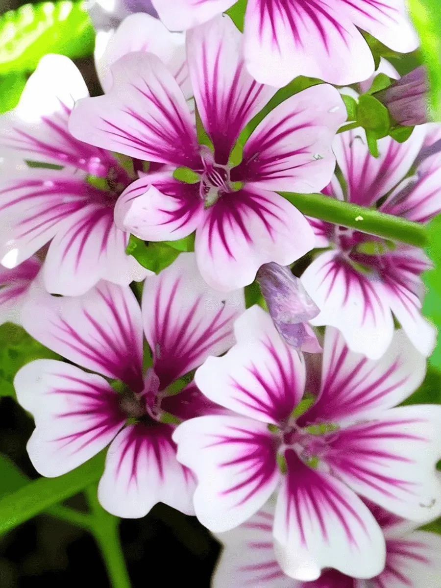 Мальва лесная Zebrina